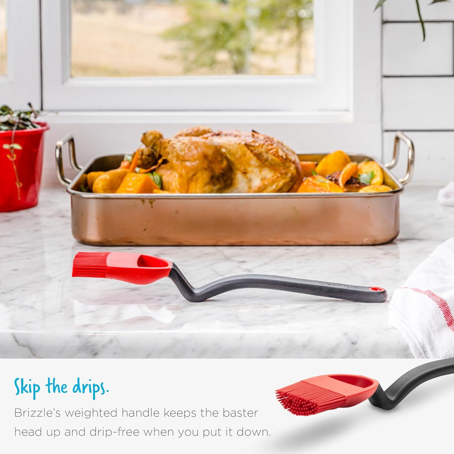 Dreamfarm Brizzle Cepillo Flexible de Silicona para Basting - Negro