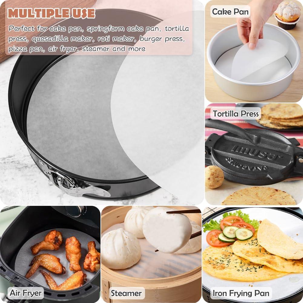 Papel Pergamino Redondo BYKITCHEN 15.24 cm Set 220 Hojas