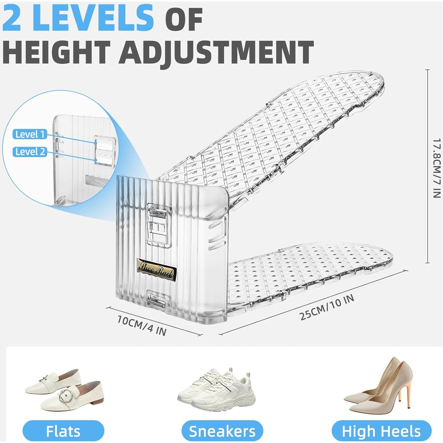 Organizador de Zapatos Transparente MOVDEET - Paquete de 20