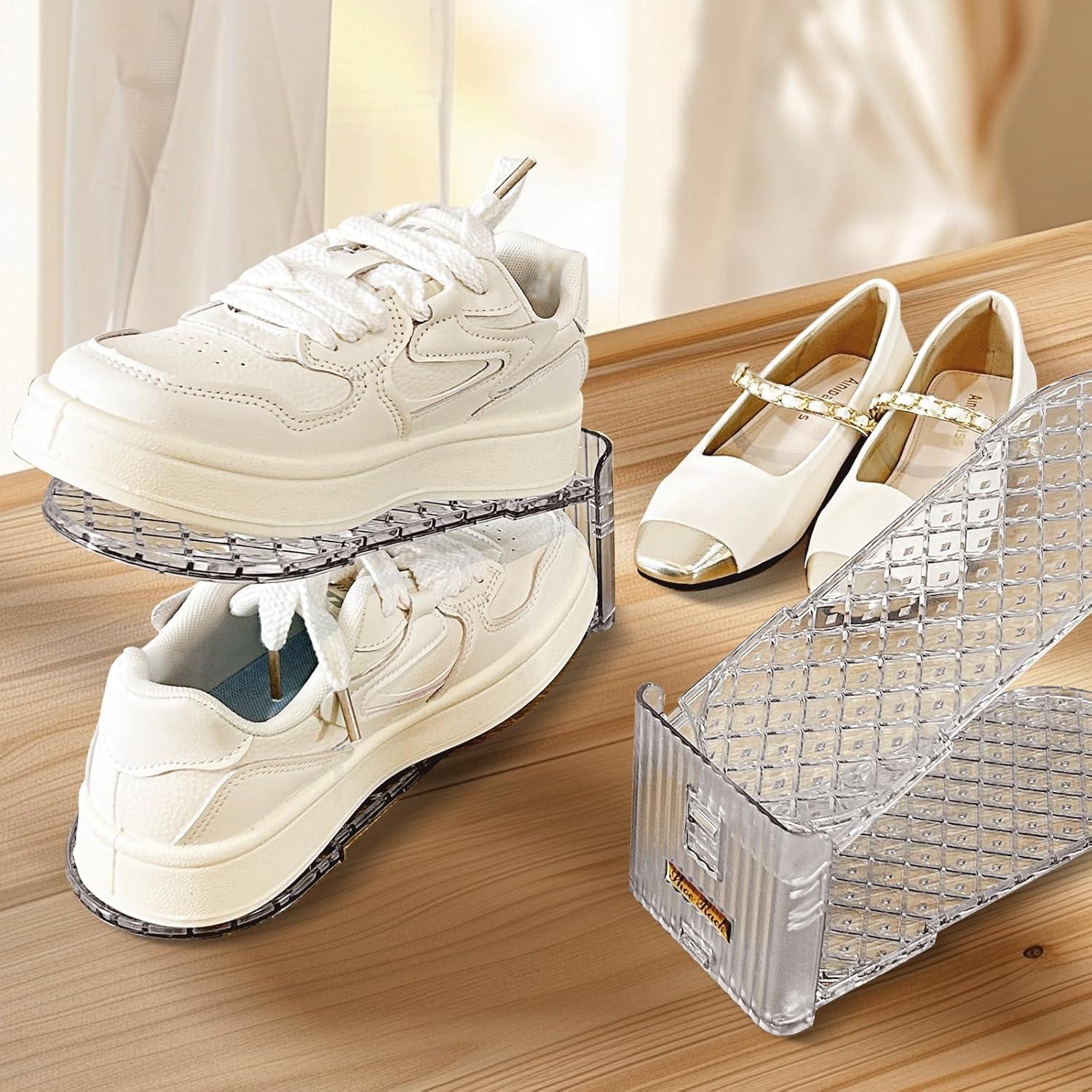 Organizador de Zapatos Transparente MOVDEET - Paquete de 20