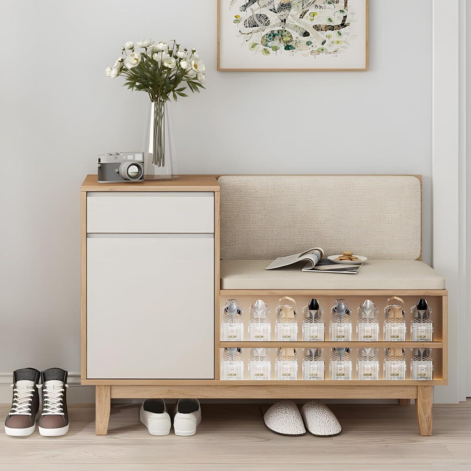 Organizador de Zapatos Transparente MOVDEET - Paquete de 20