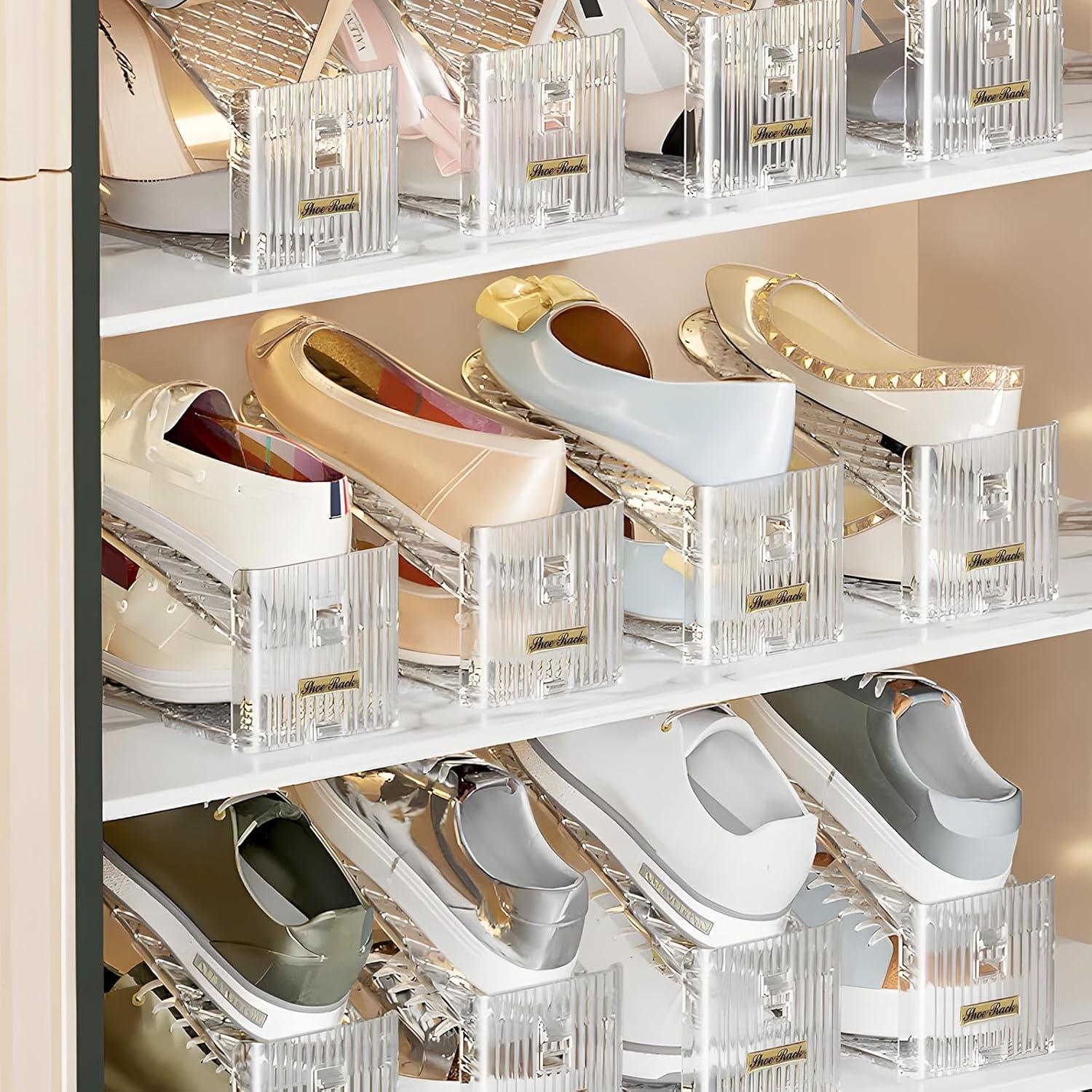 Organizador de Zapatos Transparente MOVDEET - Paquete de 20