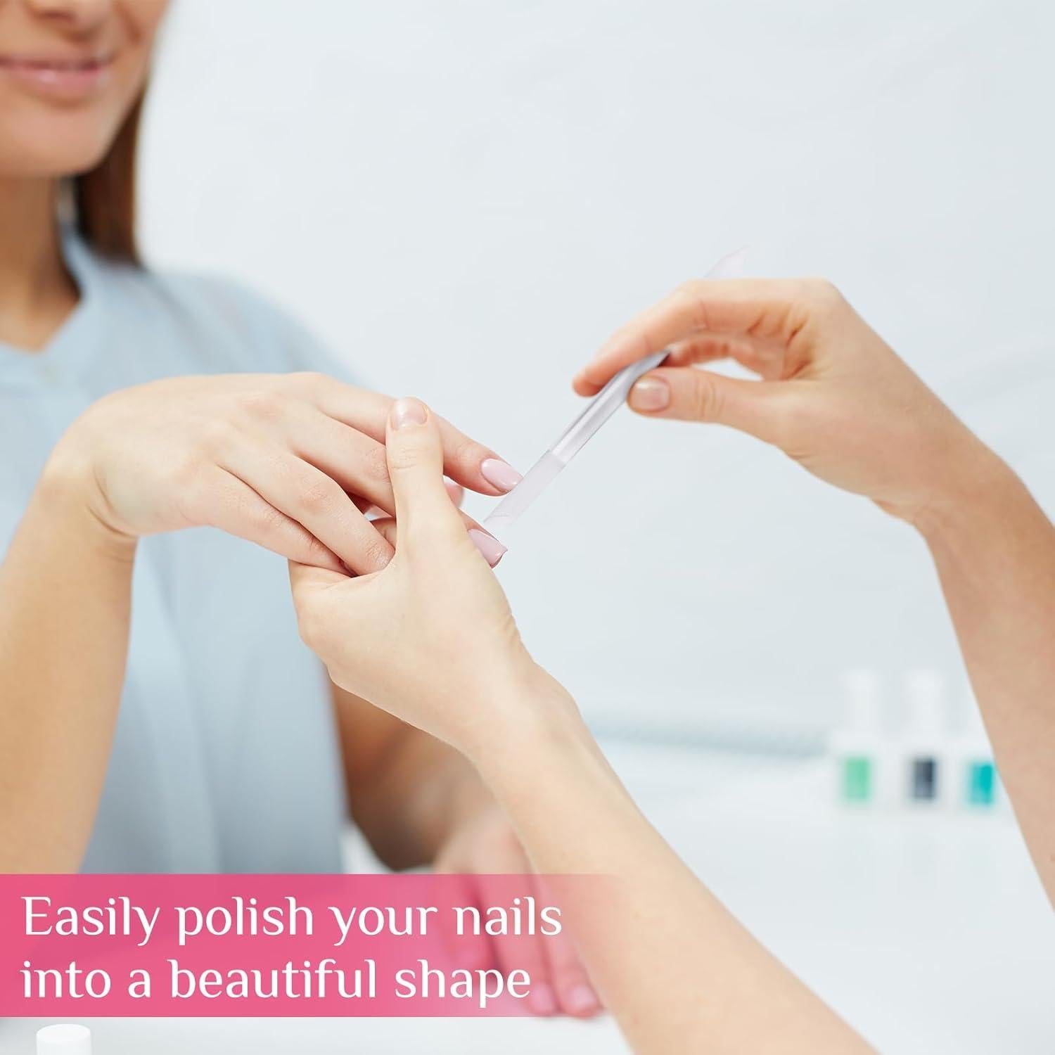 Set de 6 Herramientas de Manicura Maitys - Cutículas y Lima de Cristal