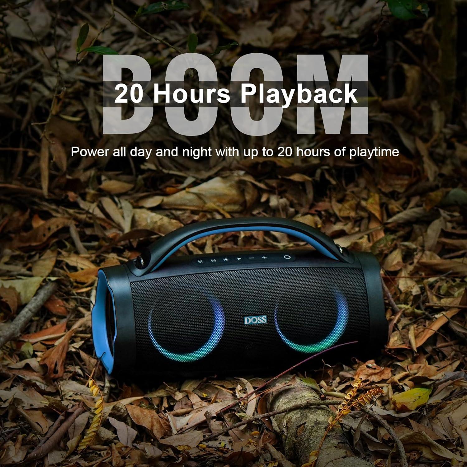 Altavoz Bluetooth DOSS Extreme Boom Pro 100W Impermeable Azul