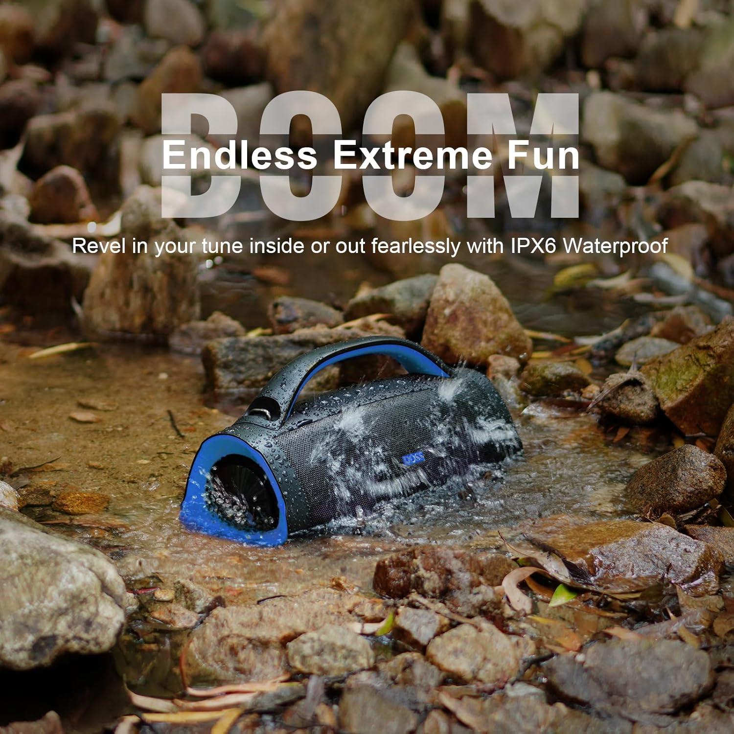 Altavoz Bluetooth DOSS Extreme Boom Pro 100W Impermeable Azul