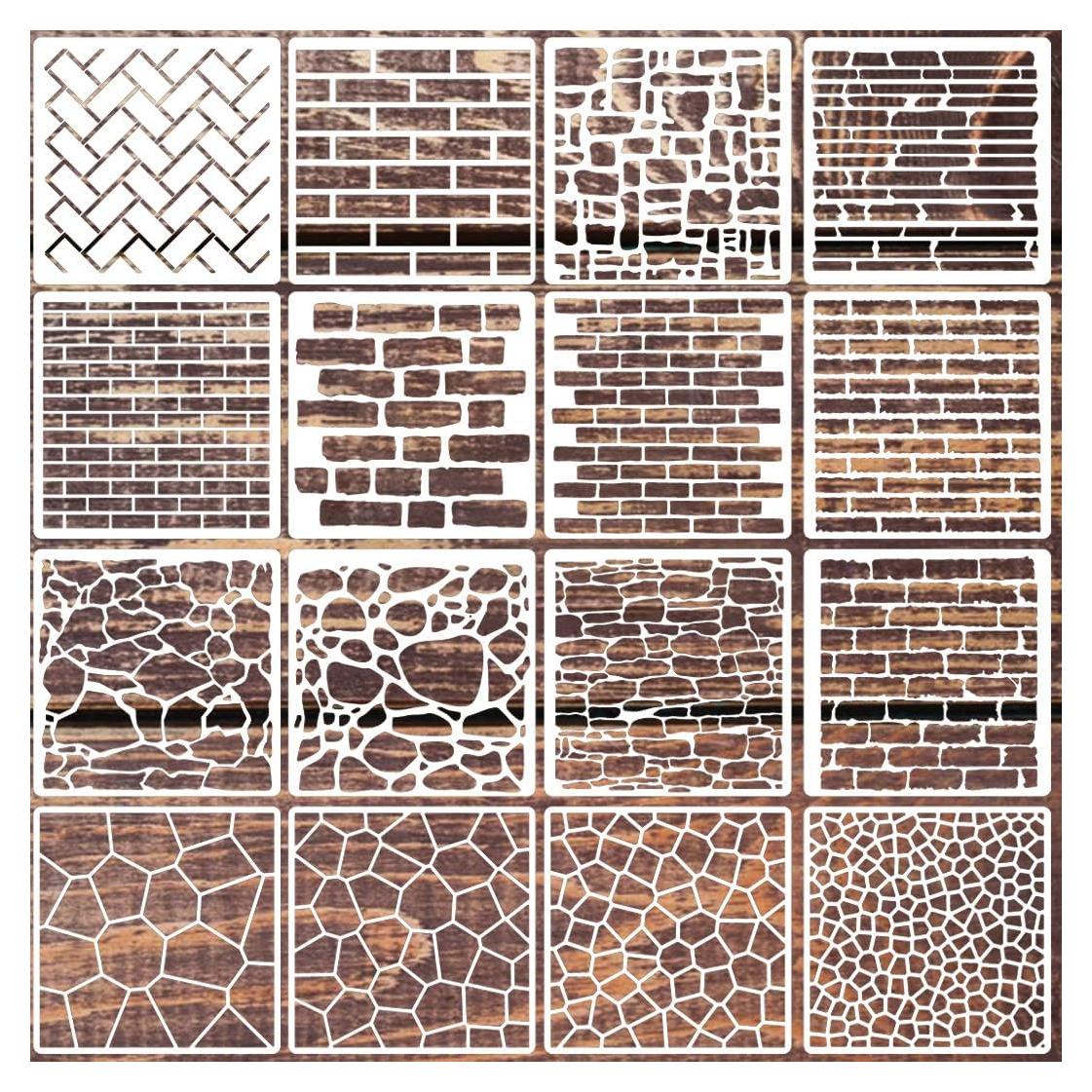 Plantillas de Ladrillo Zosylley - 16 Piezas Reutilizables 15.24cm