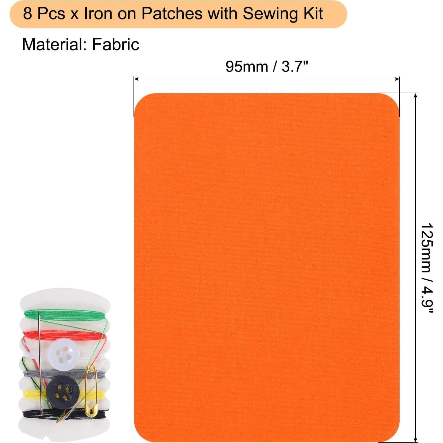 Parches de Planchar MECCANIXITY 8 Pcs Naranja Rojo 12.7x9.4cm