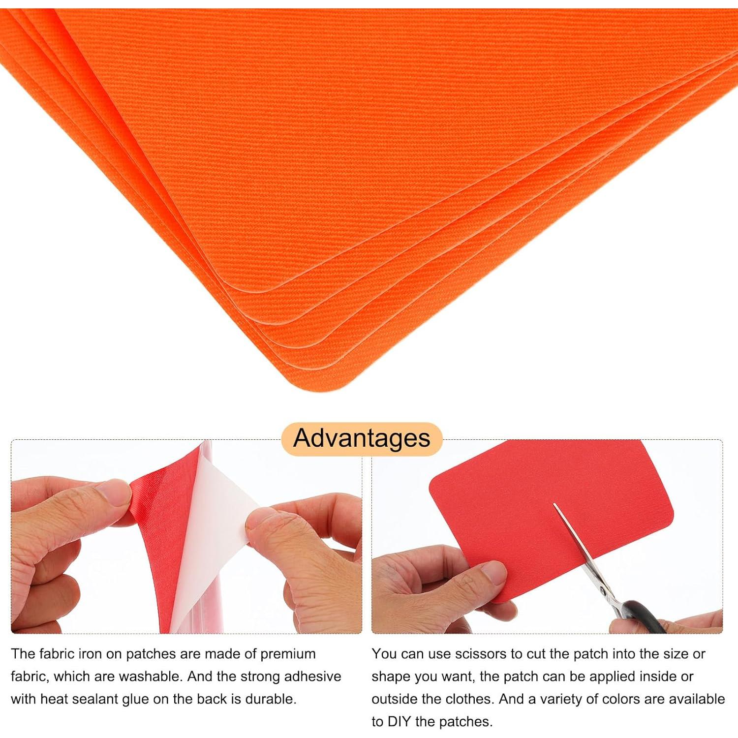 Parches de Planchar MECCANIXITY 8 Pcs Naranja Rojo 12.7x9.4cm