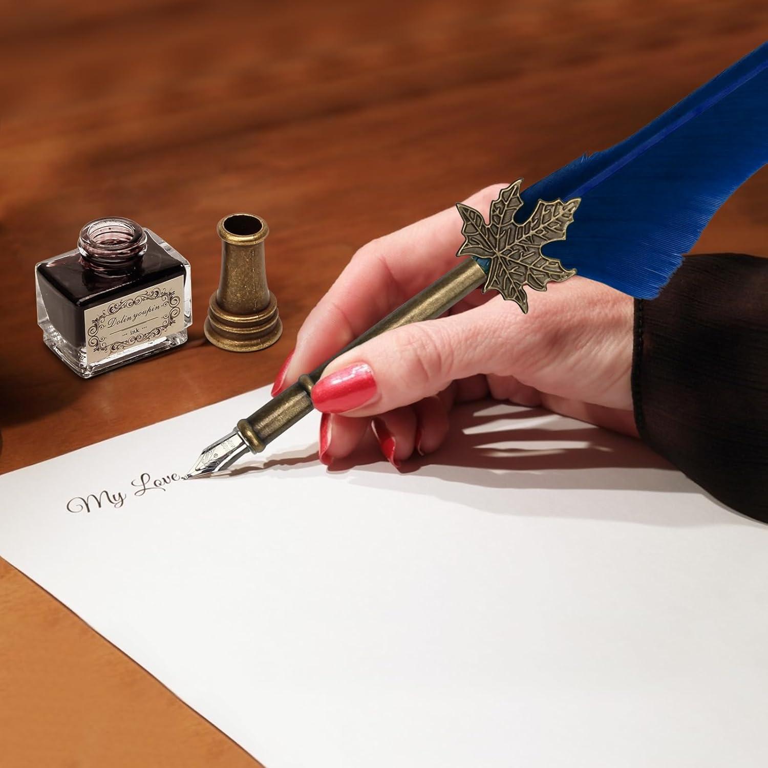 Juego de Pluma y Tinta AHIER con 5 Puntas Repuesto 15ml