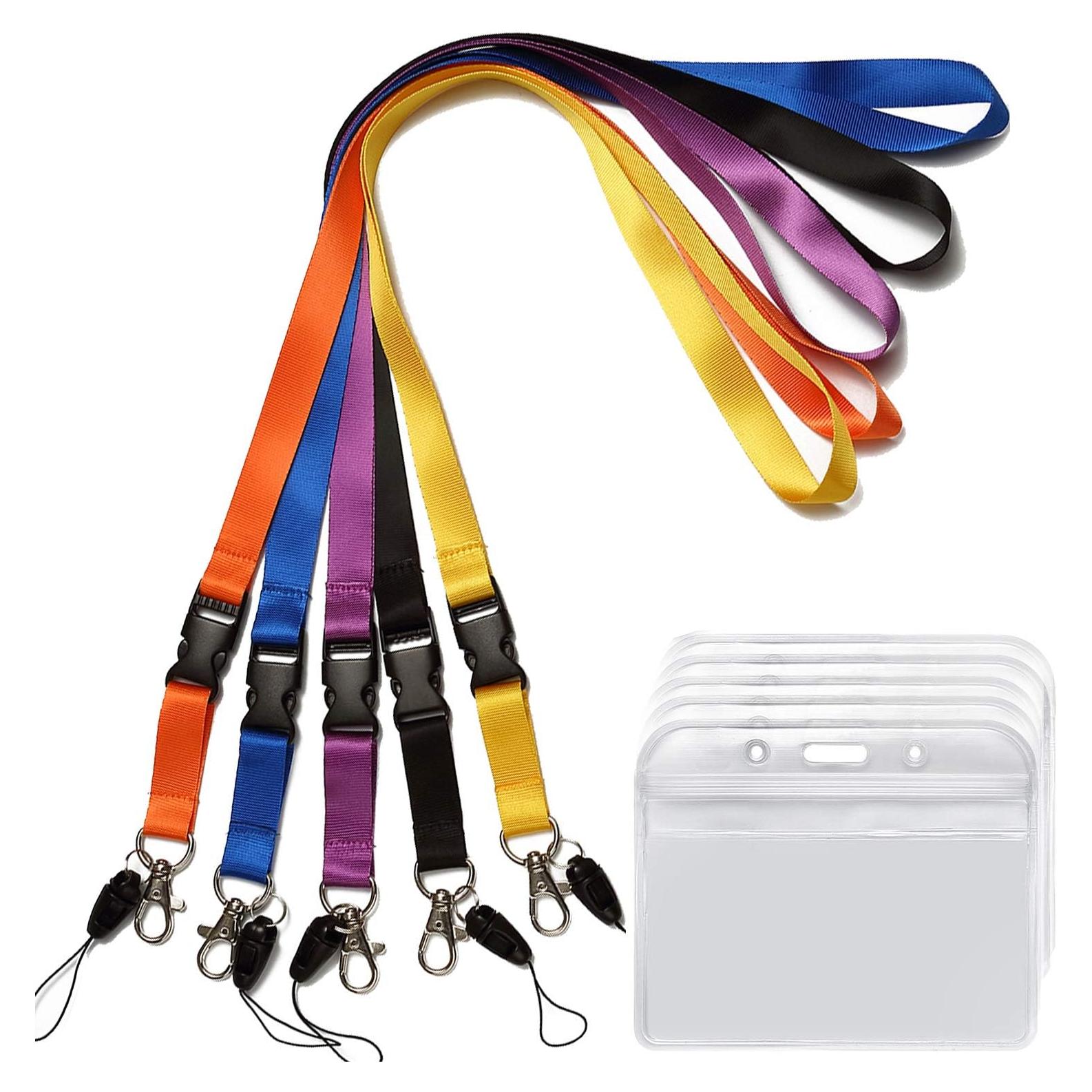 Cintas de Cuello YOUOWO 5 Pack con Portatarjetas Horizontal