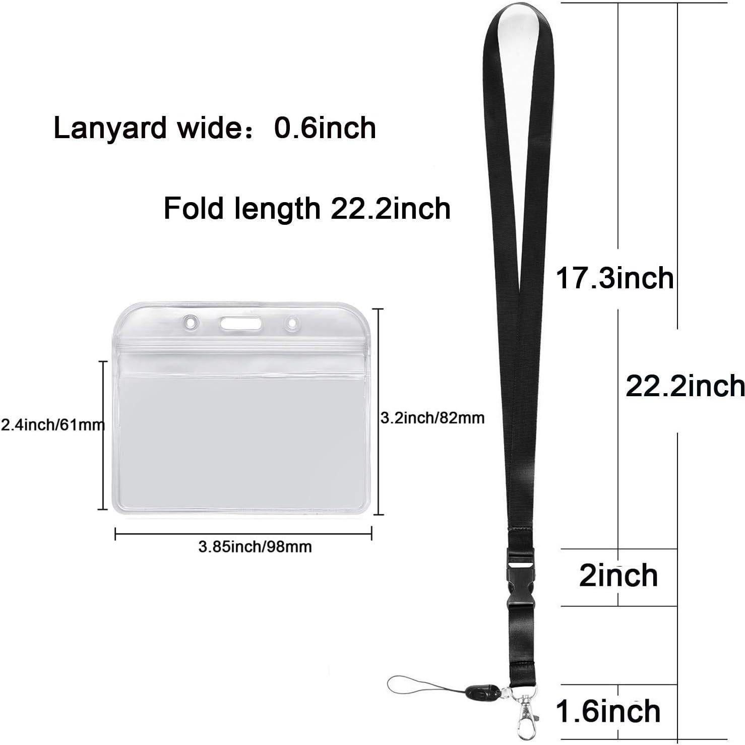 Cintas de Cuello YOUOWO 5 Pack con Portatarjetas Horizontal
