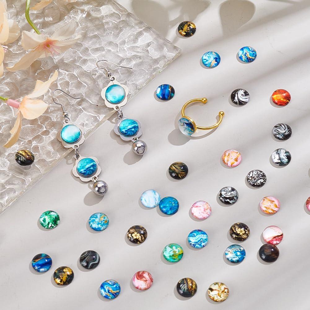 Cabochones de Vidrio PH PandaHall 100pcs 10mm 50 Estilos