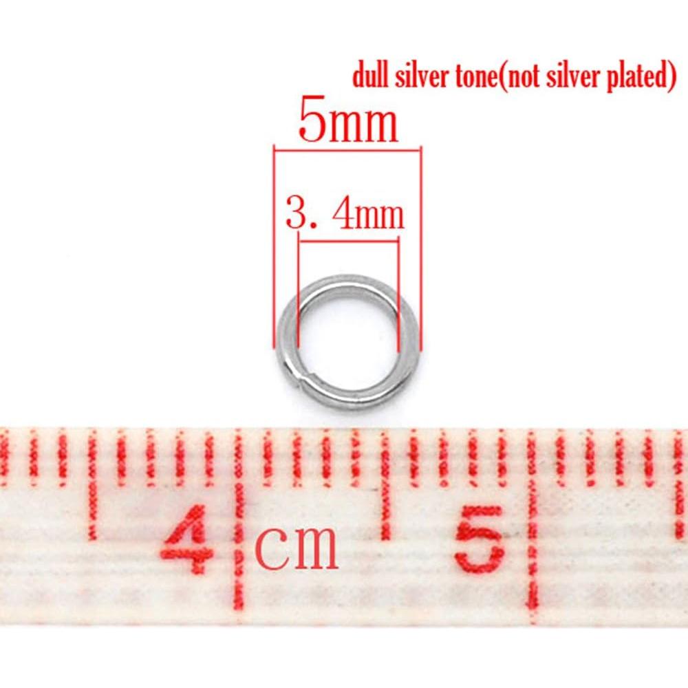 500 Anillas de Salto 5mm Acero Inoxidable HDSupplies