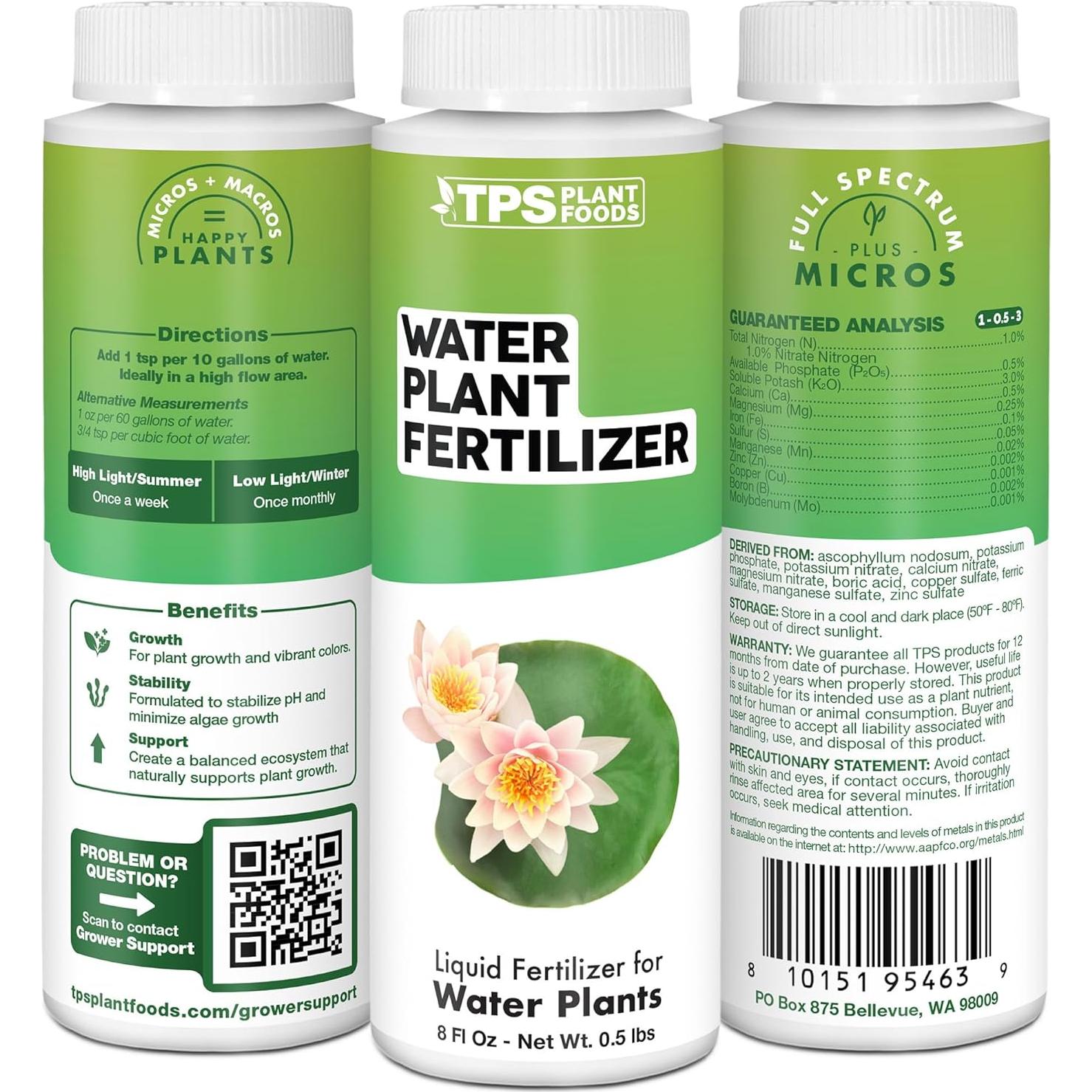 Fertilizante Líquido Completo TPS Nutrients 250ml para Plantas Acuáticas
