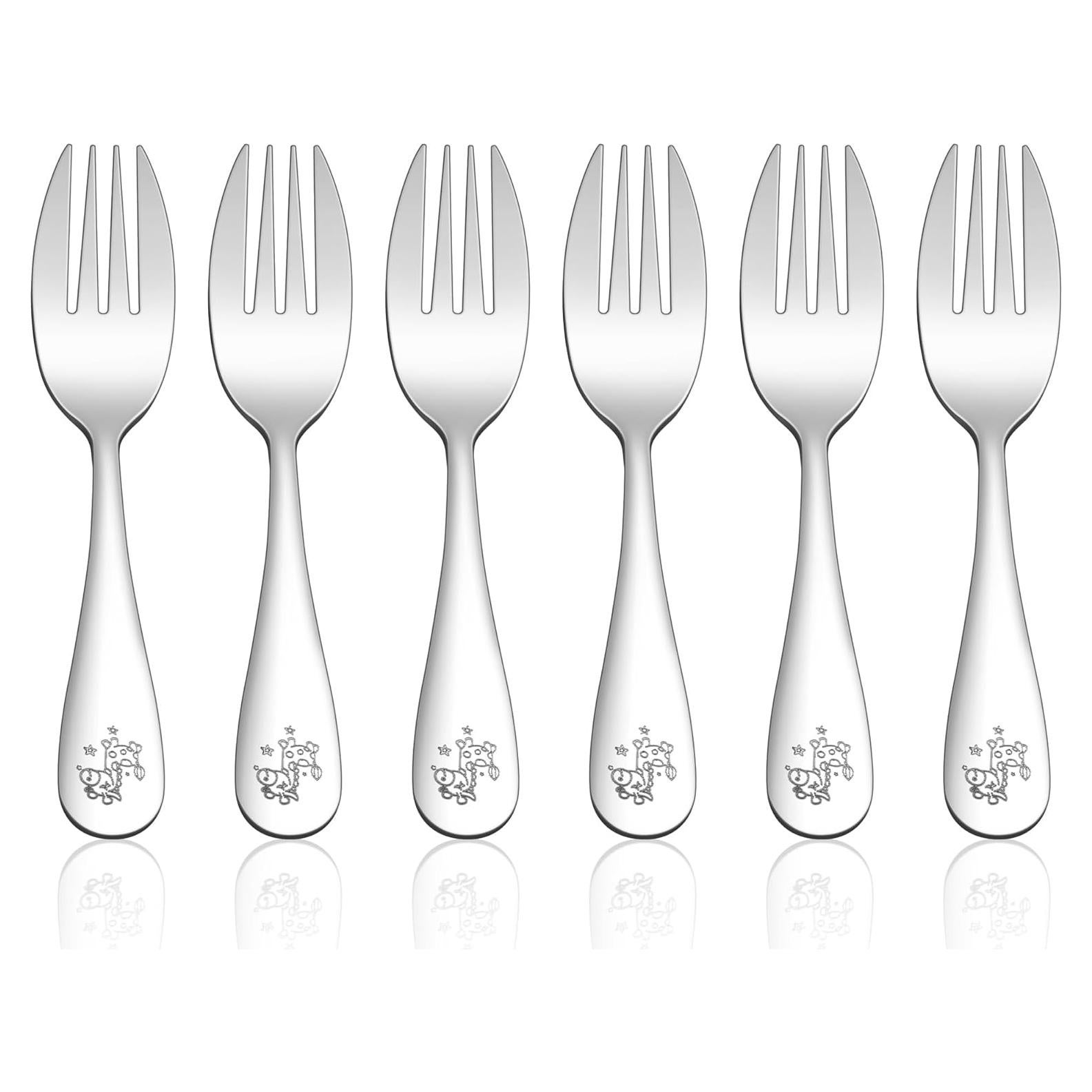 Set de 6 Tenedores para Niños E-far de Acero Inoxidable