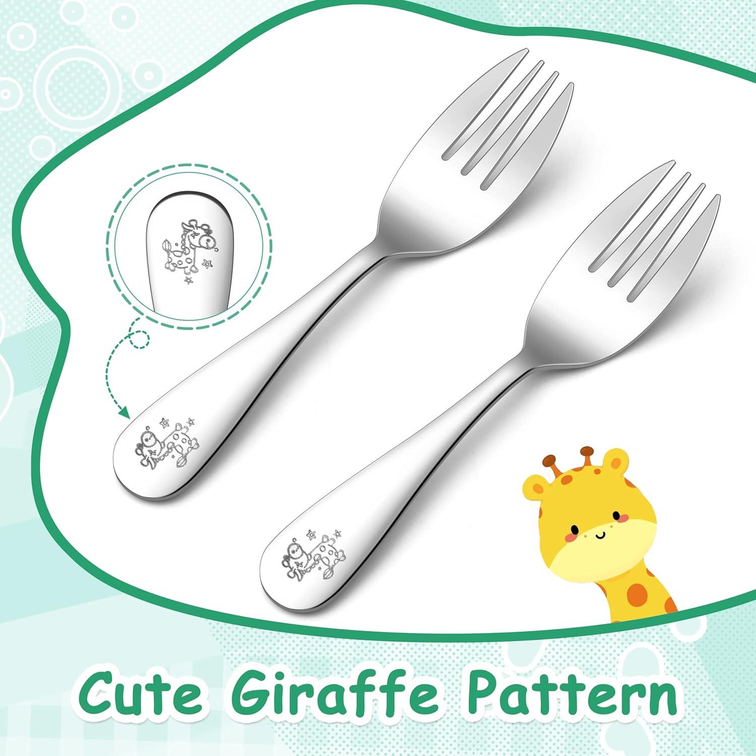 Set de 6 Tenedores para Niños E-far de Acero Inoxidable