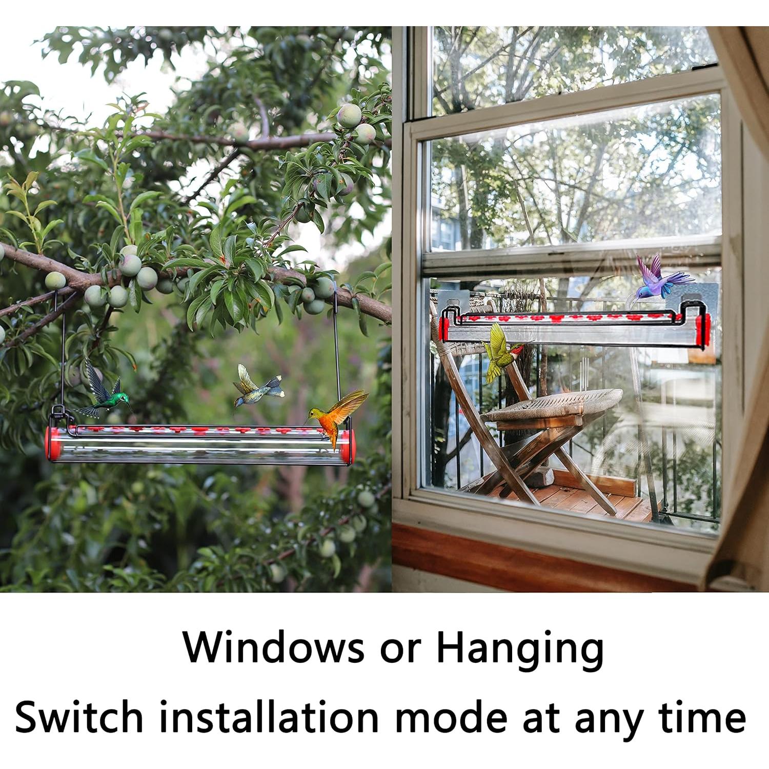 Comedero para Colibríes Yewacne 473ml Colgante y Ventana