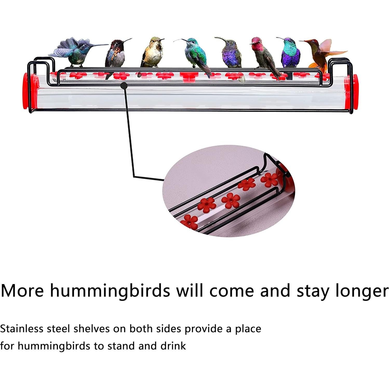 Comedero para Colibríes Yewacne 473ml Colgante y Ventana