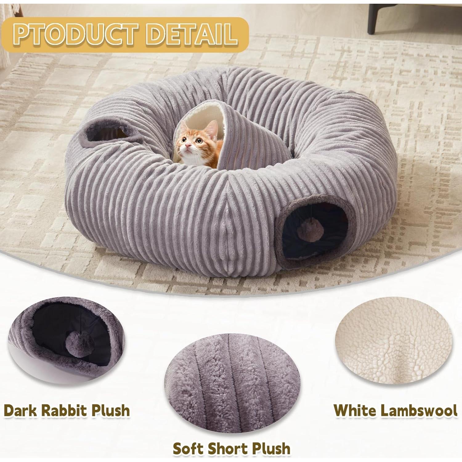 Túnel de cama para gatos WINDRACING 85.1x25.4cm gris