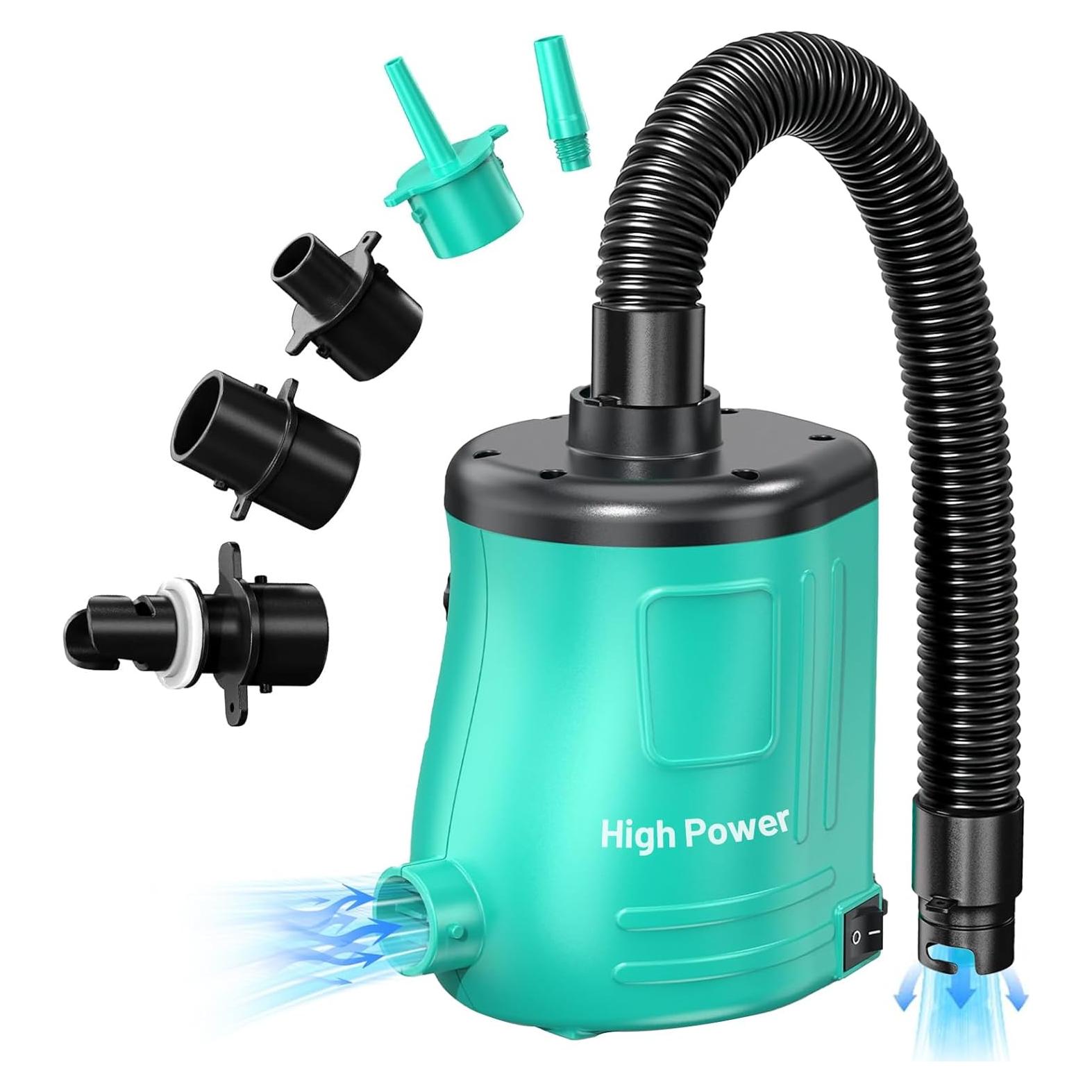 Bomba de Aire Eléctrica MAACLOUD 400W para Inflables Verde