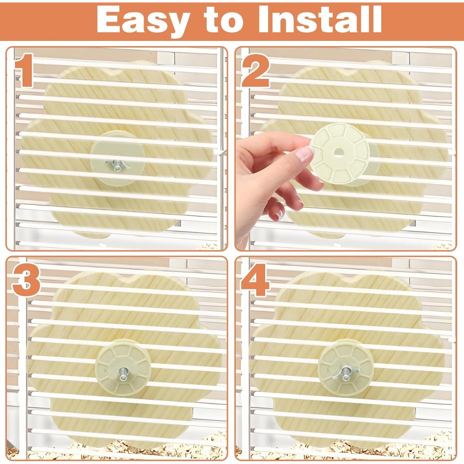 Chinchilla Teething Toy Flower Style Chinchilla Toys, Rotation Hamster Toys Supplies Cage Accessories Interactive Tool, Wheel Helps Hamsters Develop Intelligence