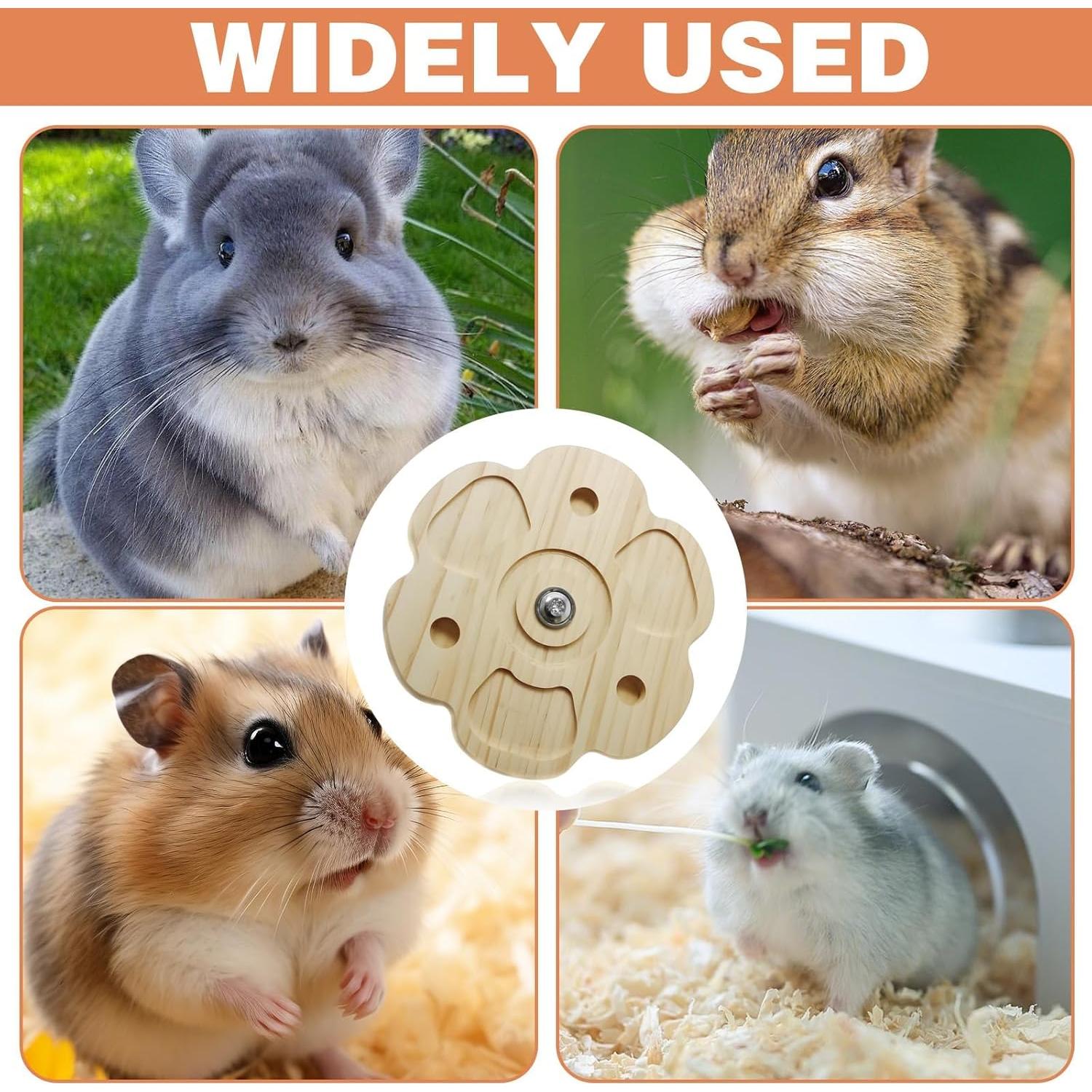 Chinchilla Teething Toy Flower Style Chinchilla Toys, Rotation Hamster Toys Supplies Cage Accessories Interactive Tool, Wheel Helps Hamsters Develop Intelligence