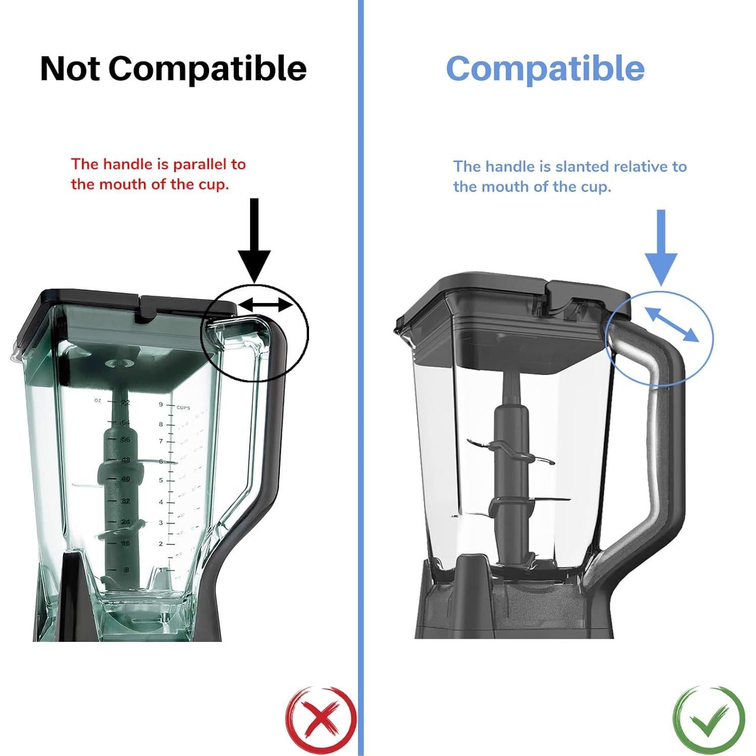 Tapa de bloqueo para licuadora Ninja 72 oz GENQORN