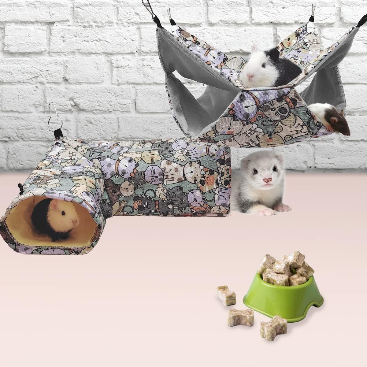 Hamaca y Túnel Esquinero para Cobayas EAEDMY 36.1x24.9cm