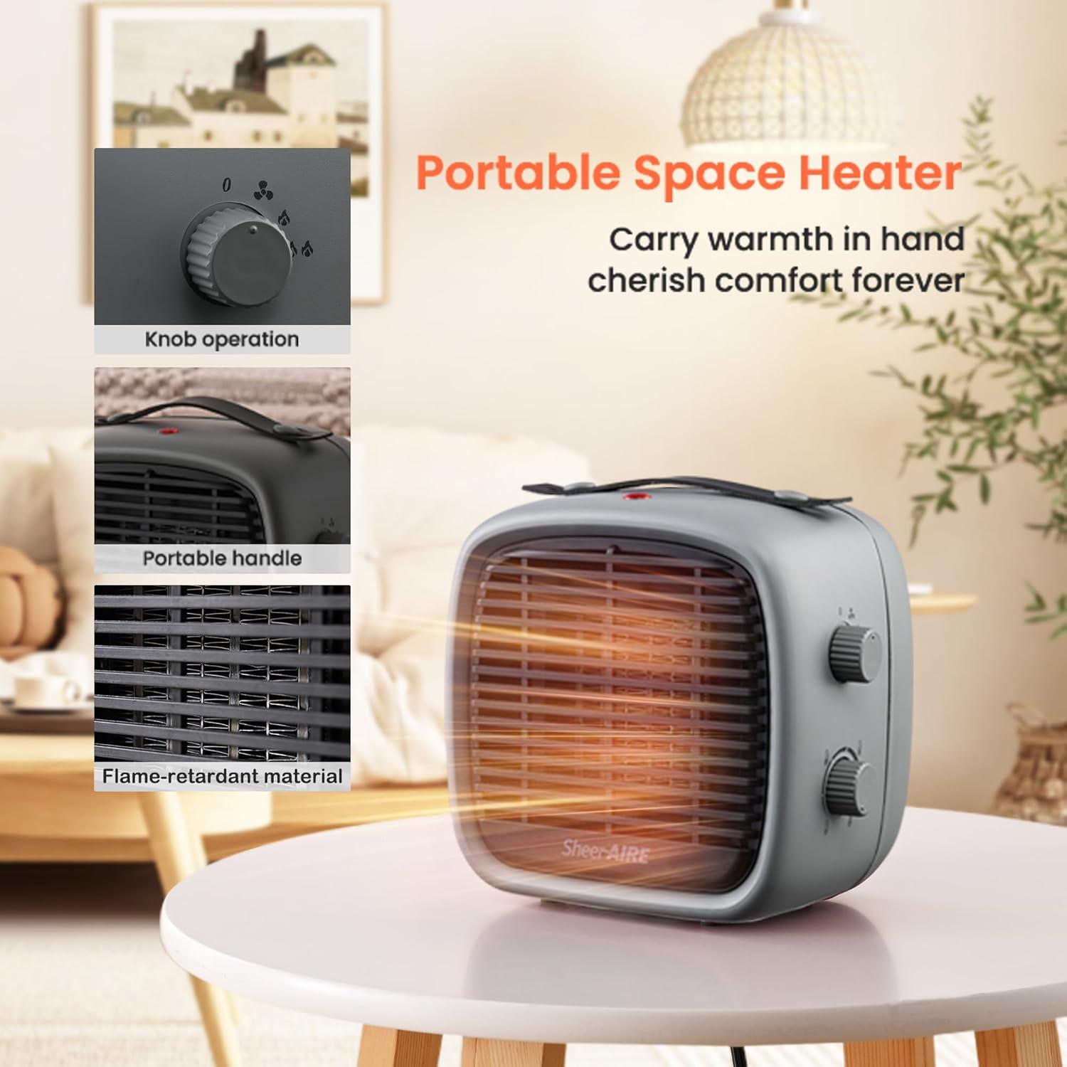 Calentador Eléctrico SheerAIRE 700W/1200W Protección Térmica