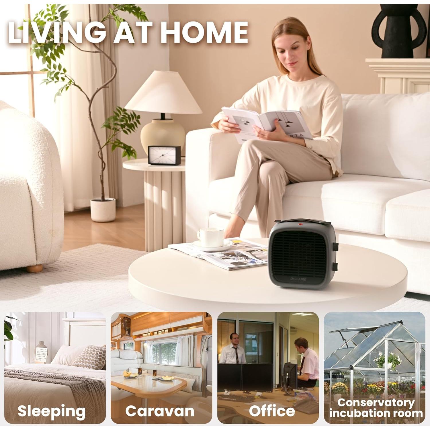 Calentador Eléctrico SheerAIRE 700W/1200W Protección Térmica