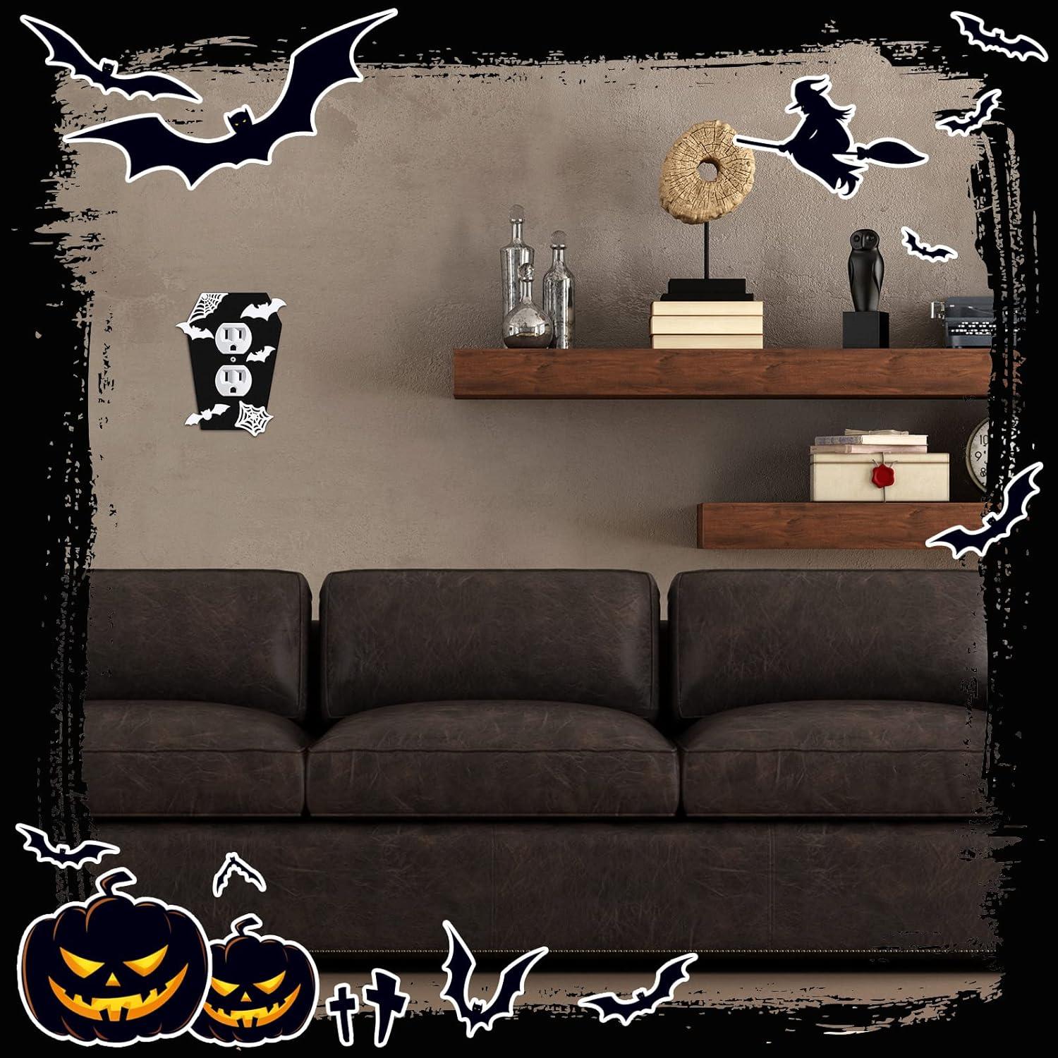 Tapa de Interruptor de Luz Peryiter 3 Piezas Metal Negro Gótico