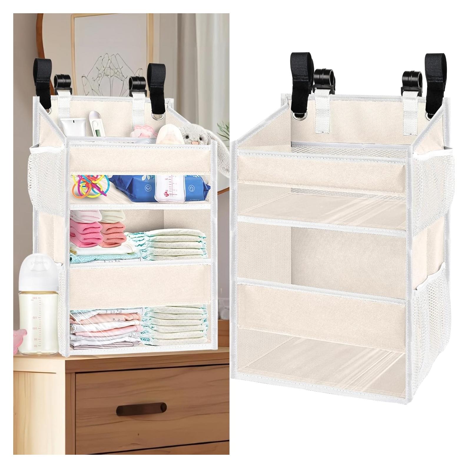 Caddy de Pañales Colgante Ofiray-home Beige 2 Niveles 47 cm