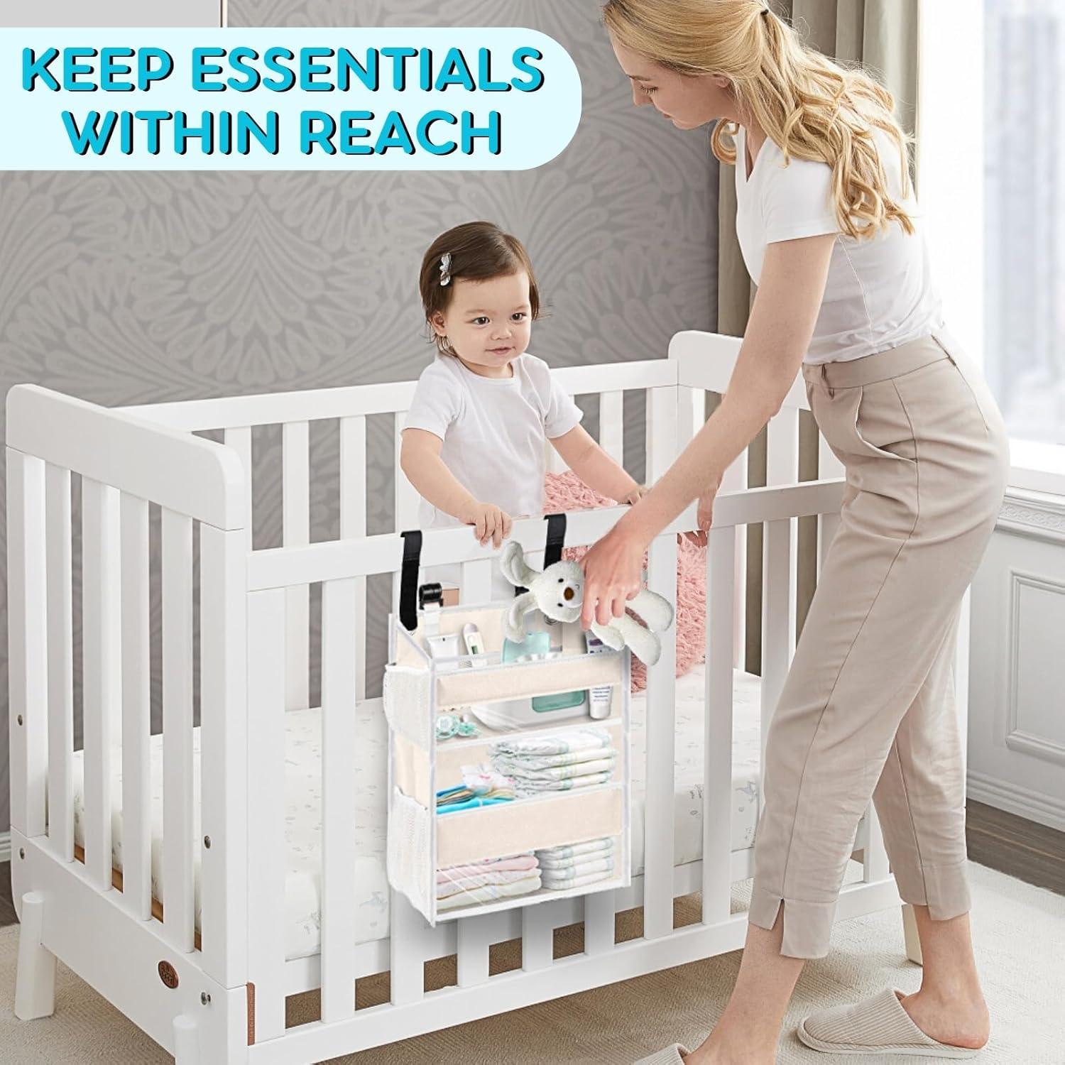 Caddy de Pañales Colgante Ofiray-home Beige 2 Niveles 47 cm