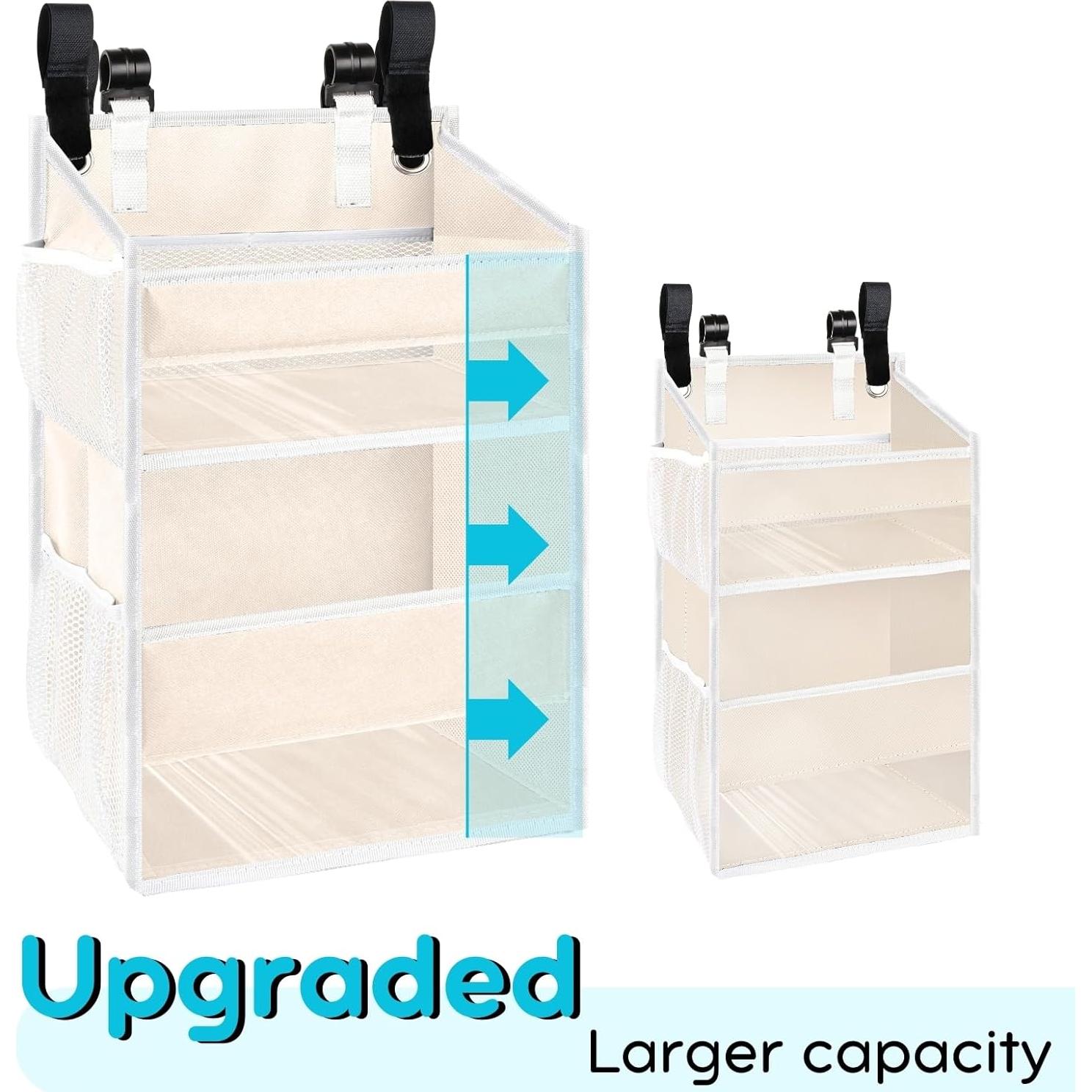 Caddy de Pañales Colgante Ofiray-home Beige 2 Niveles 47 cm