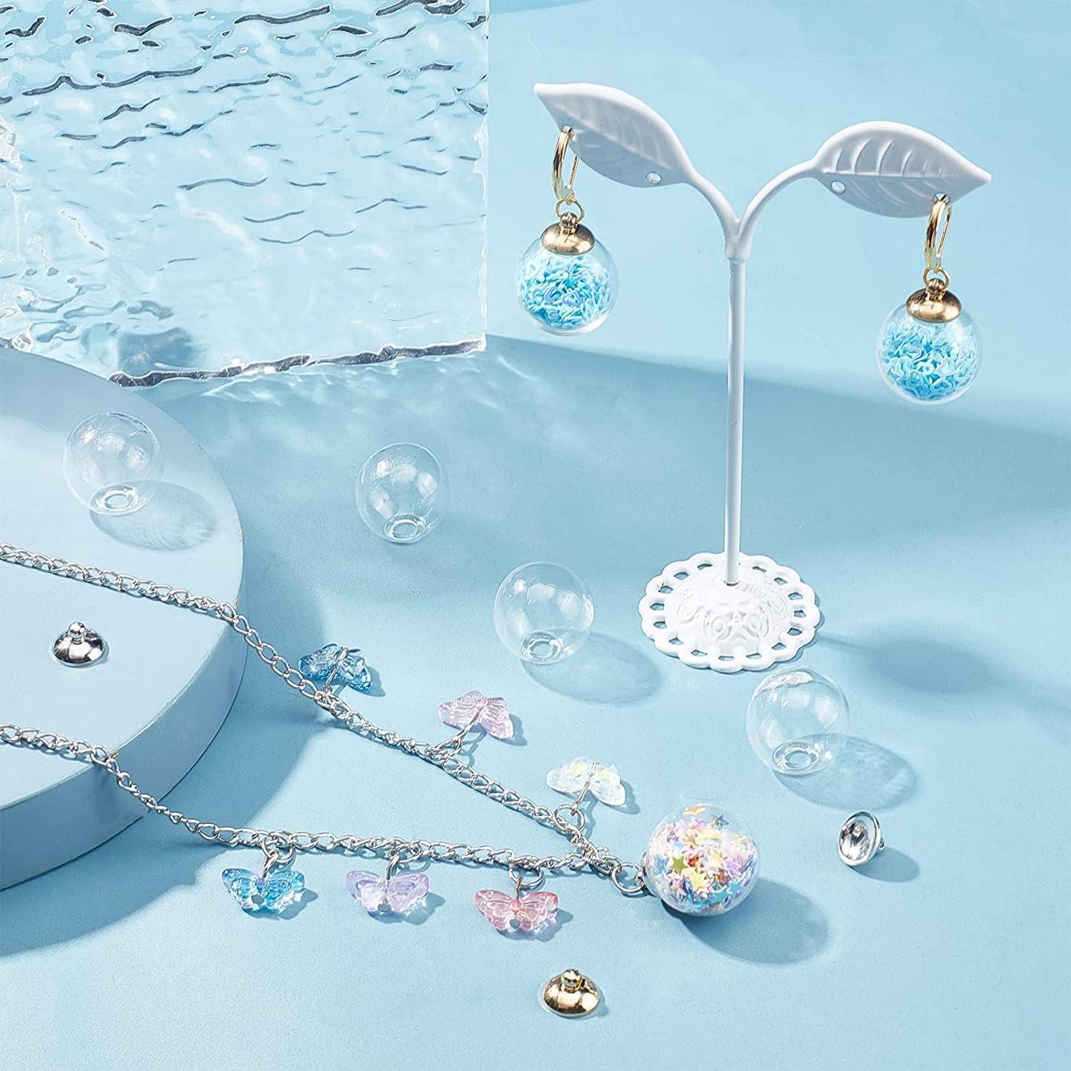 30pcs Mini Adornos de Vidrio PH PandaHall 20mm Transparentes