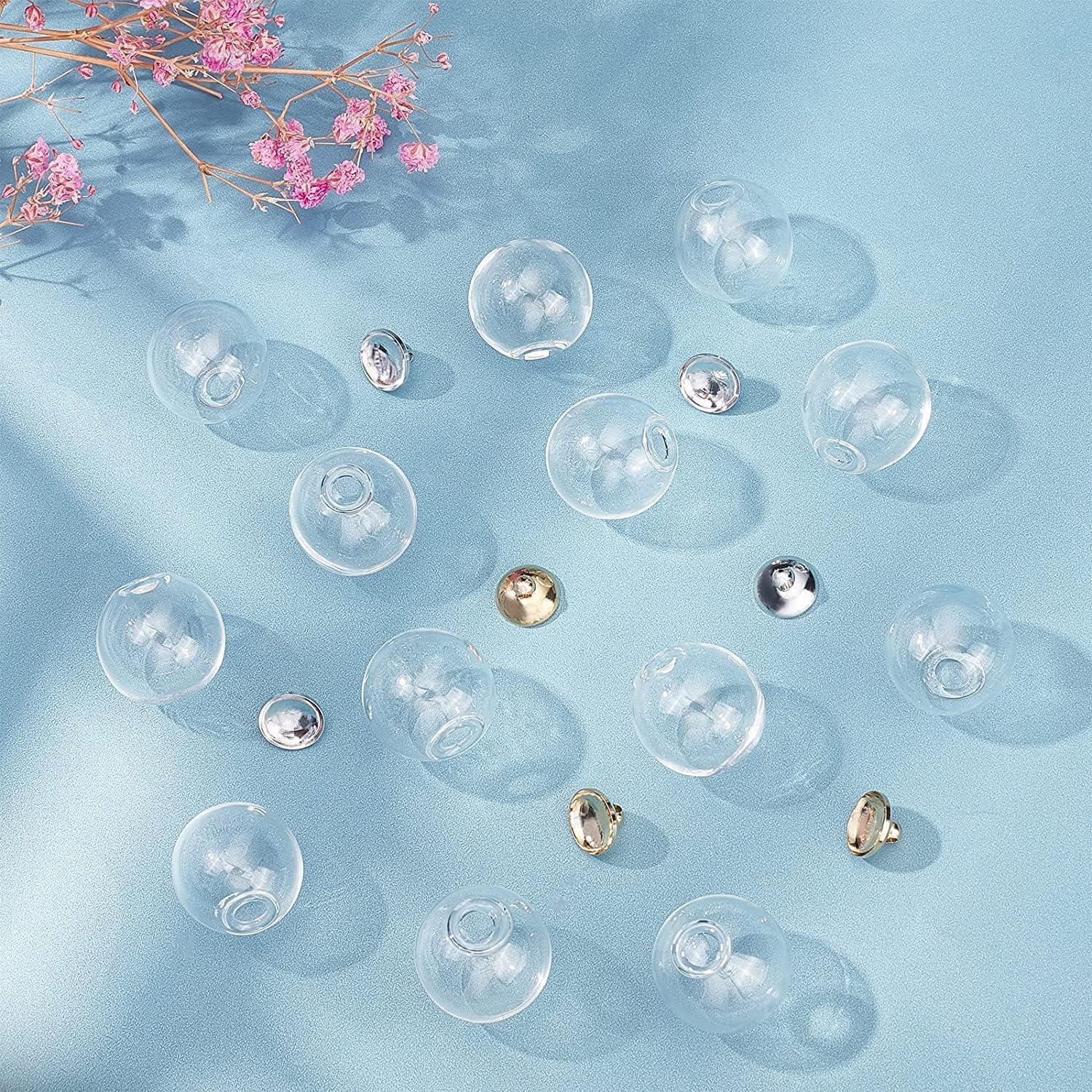 30pcs Mini Adornos de Vidrio PH PandaHall 20mm Transparentes