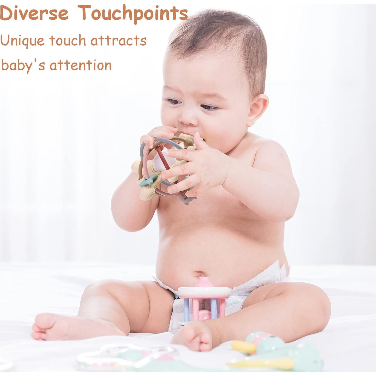 Juguete de Dentición AULEGE Silicona Sensorial Blanco Leche