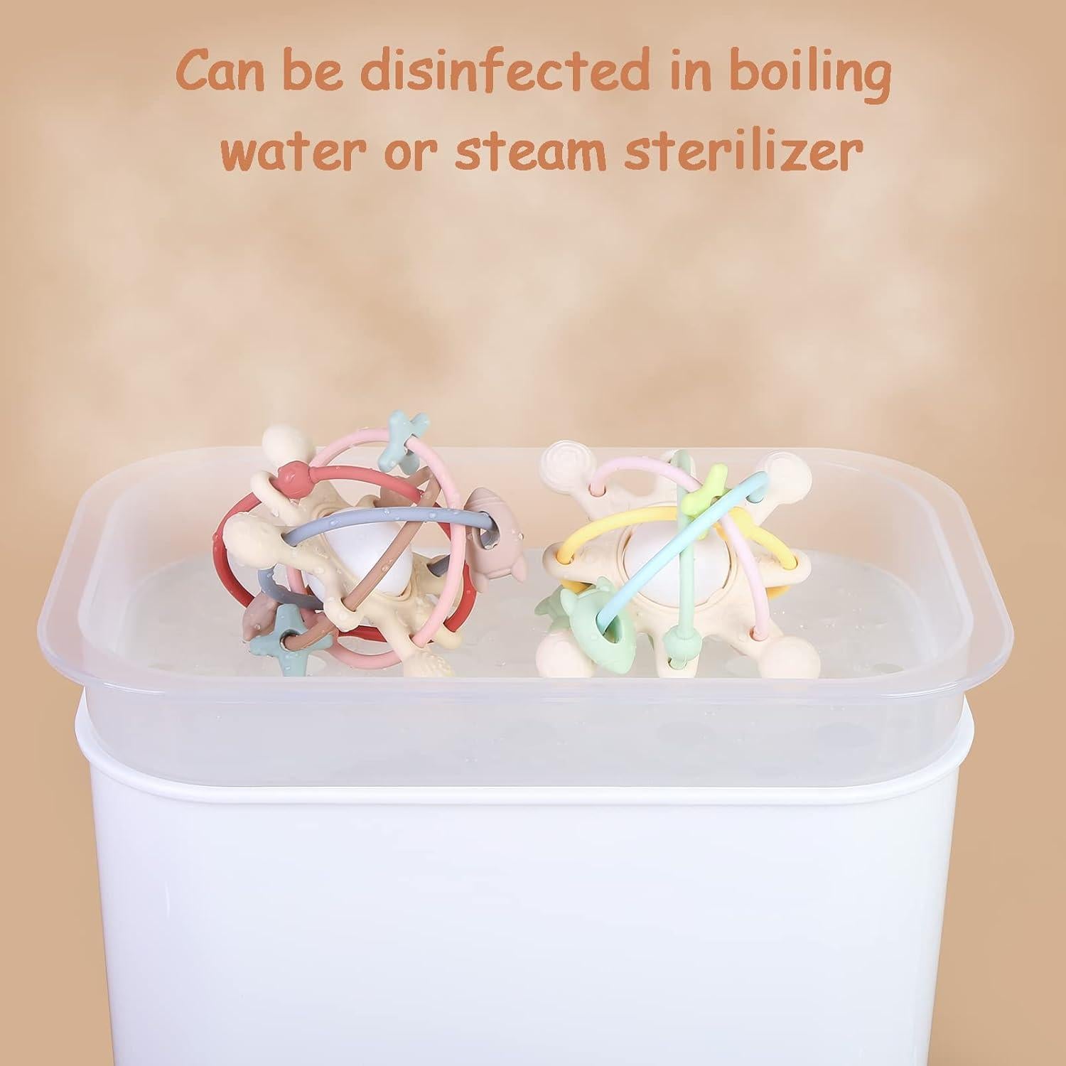 Juguete de Dentición AULEGE Silicona Sensorial Blanco Leche