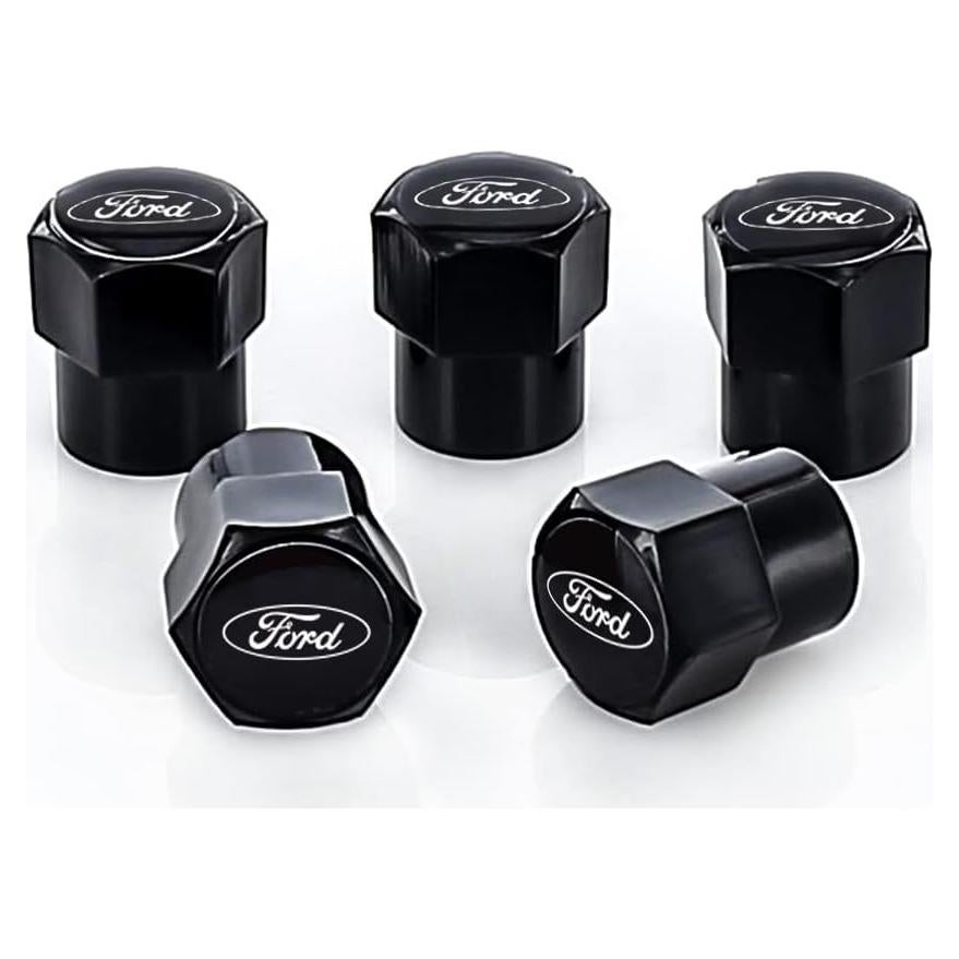Cubiertas de Tapa de Válvula Ford - Paquete de 5 - Negro