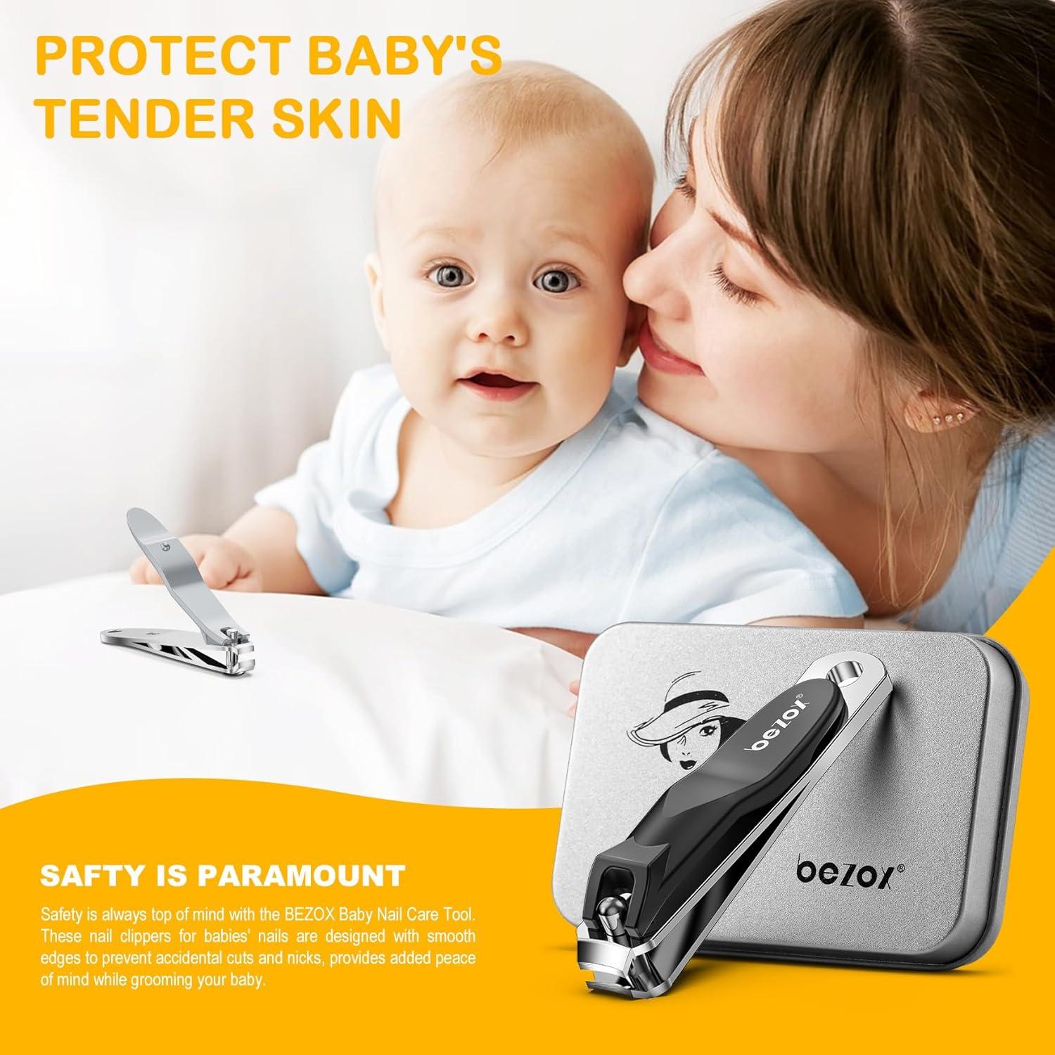 Cortauñas para Bebés BEZOX - Precisión y Seguridad - Negro