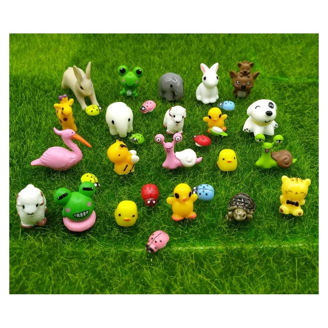 Kits de Adornos Miniatura EMiEN 31 Piezas Animales Jardín