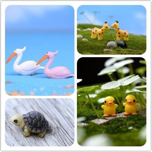 Kits de Adornos Miniatura EMiEN 31 Piezas Animales Jardín