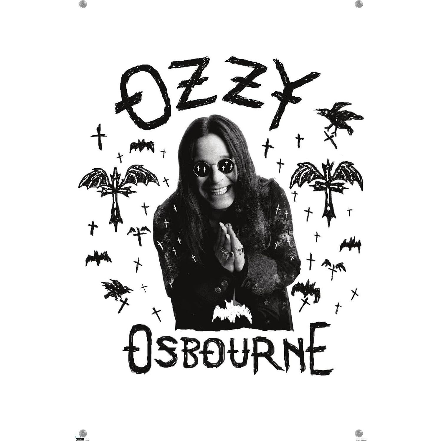 Póster de Pared Ozzy Osbourne Cuervo y Murciélago 37.4x56.7cm