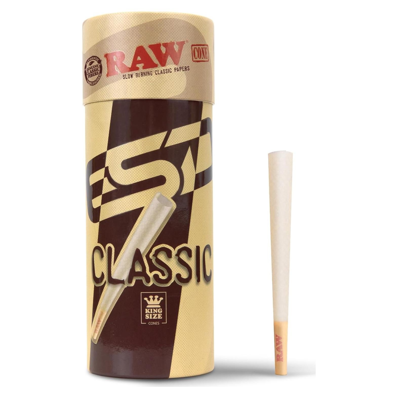 Conos Pre-enrollados RAW Tamaño Rey - Paquete de 50 Unidades