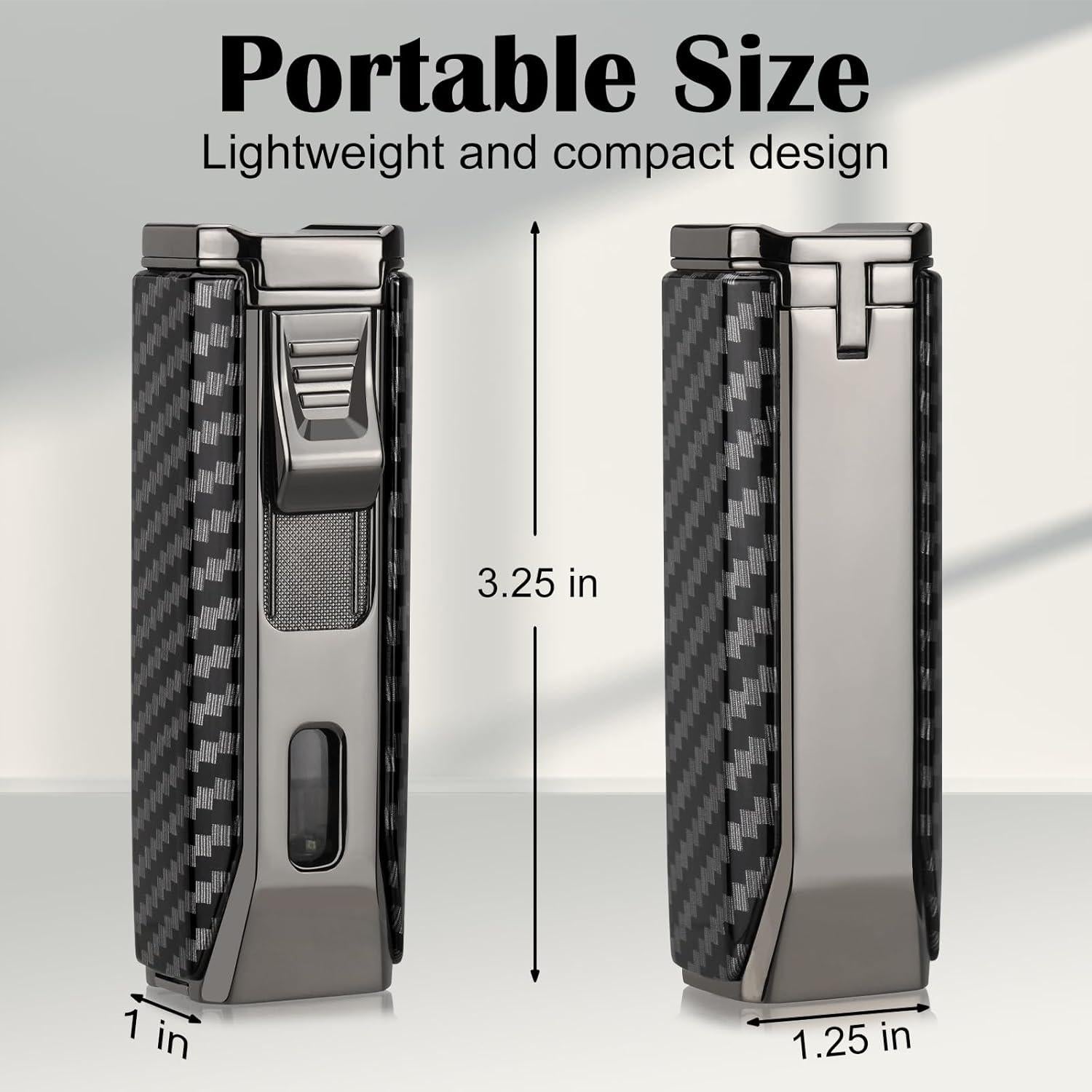 Encendedor de antorcha triple FLABOX negro recargable