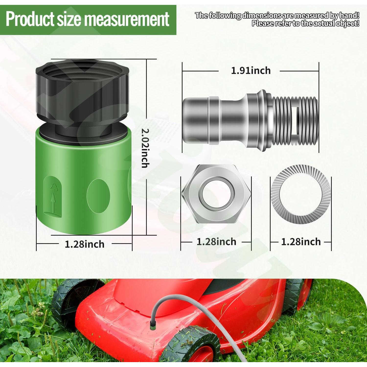 Kit de Lavado de Deck para Cortacésped Haiouus - Adaptadores y Boquilla