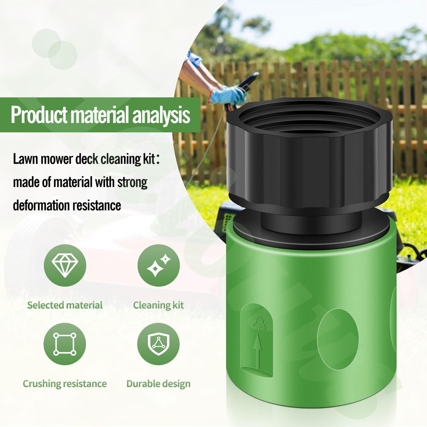 Kit de Lavado de Deck para Cortacésped Haiouus - Adaptadores y Boquilla