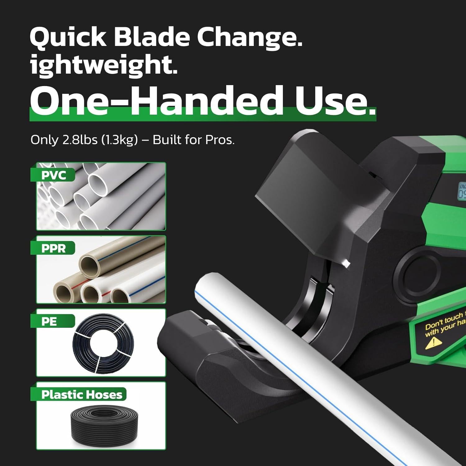 Cortadora de Tubos Eléctrica NEXON 18V para PVC y Plástico