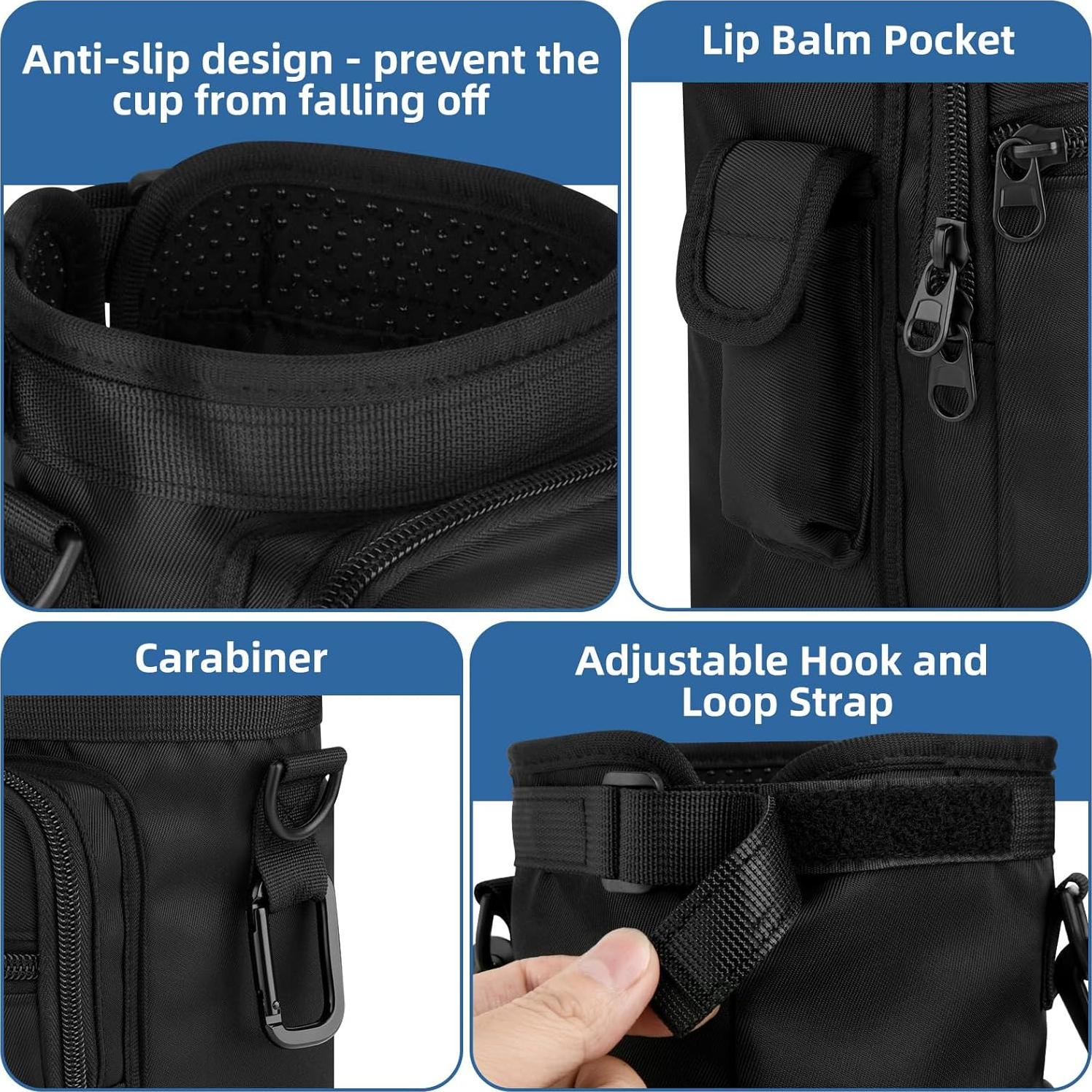 Bolsa Portabotellas de Agua Xxerciz para Stanley 40oz con Bolsillo