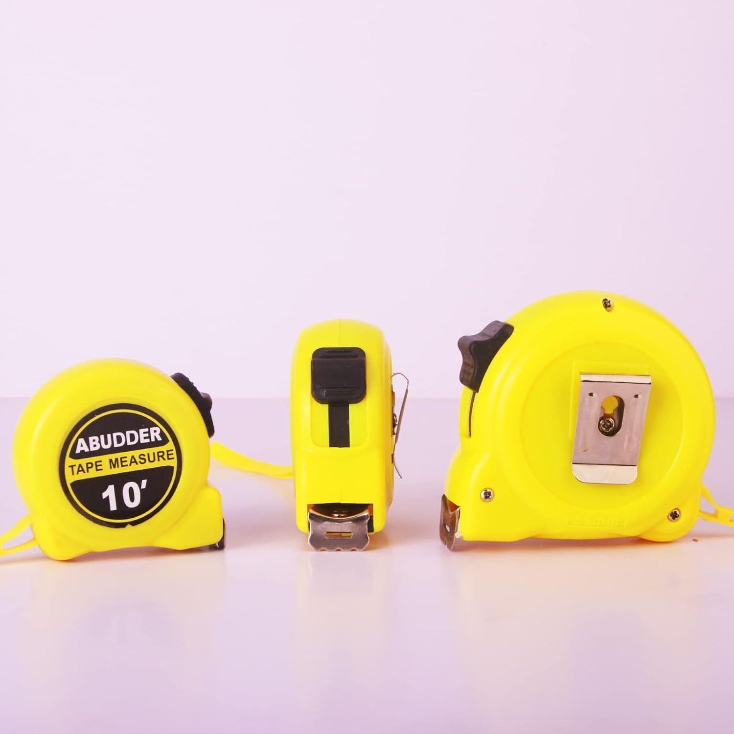Paquete de 3 Cintas Métricas 3.05m/4.88m/7.62m ABUDDER